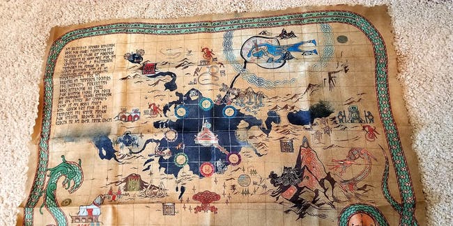 Тканевая карта коллекционного издания God of War