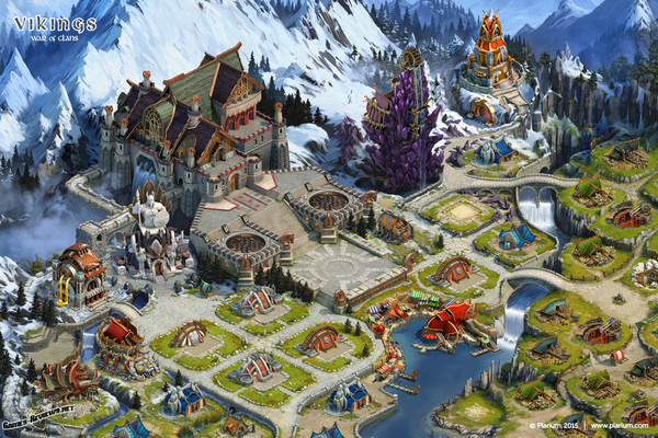 Развитая деревня викингов