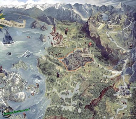 Интерактивная карта Скеллиге, Велен и Каэр Морхена для Ведьмак 3